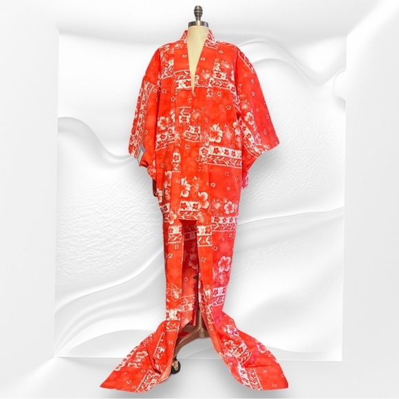 Japanese Yukata Kimono Japanese Women Kimono Robe Hawaiian Hibiscus Spring - Picture 11 of 14